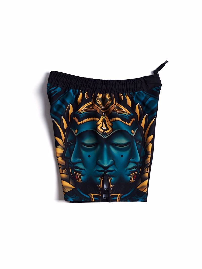 MANTO BIG BUDDHA FIGHT SHORTS-black